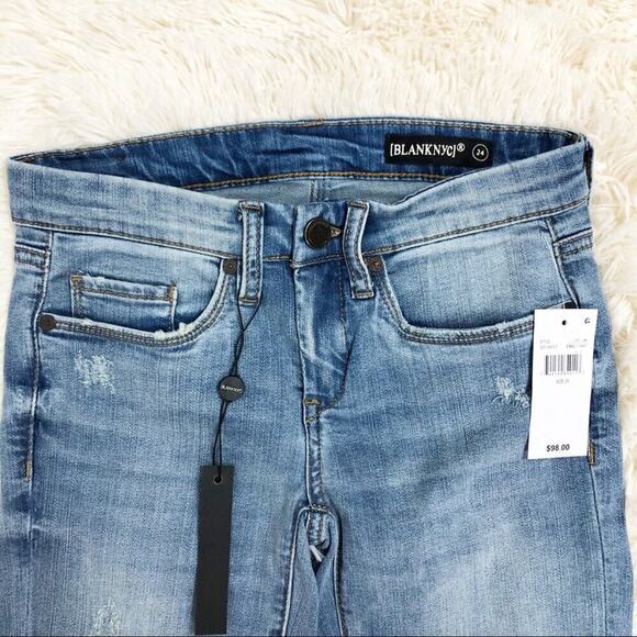 NWT BLANKNYC Ruffle Crop Festival Jean Flared & Wide Leg Denim Cropped Denim  24 - Picture 15 of 15